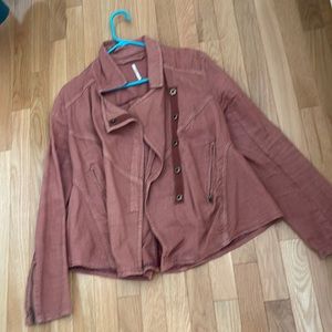 Free People Linen/Cotton Jacket MEDIUM